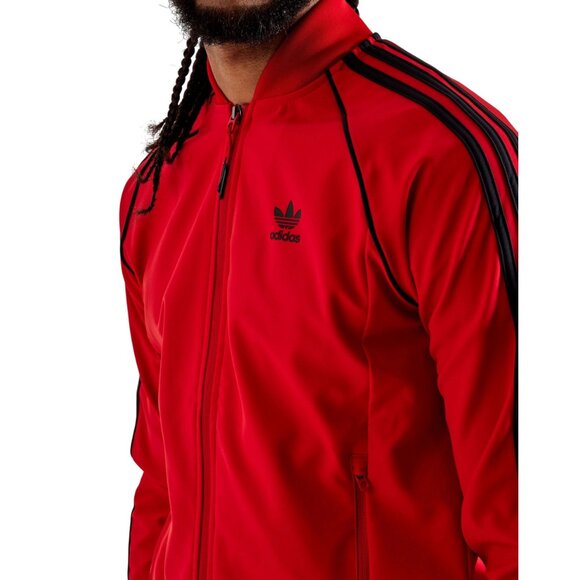 Adidas Men's Superstar Bonded Track Jacket Full Zip Red Size M NEW WITH TAGS! - Picture 3 of 4